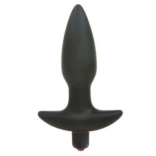 Silicone Butt Plug With Vibrating Bullet - Peaches & Cream