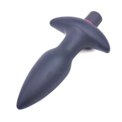 Silicone Butt Plug With Vibrating Bullet - Peaches & Cream