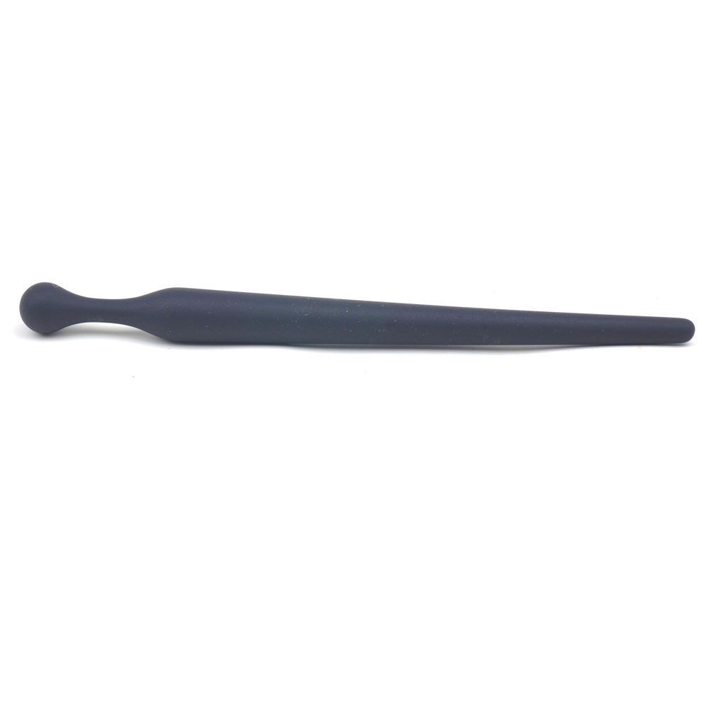 4 Inch Black Silicone Penis Plug - Peaches & Cream