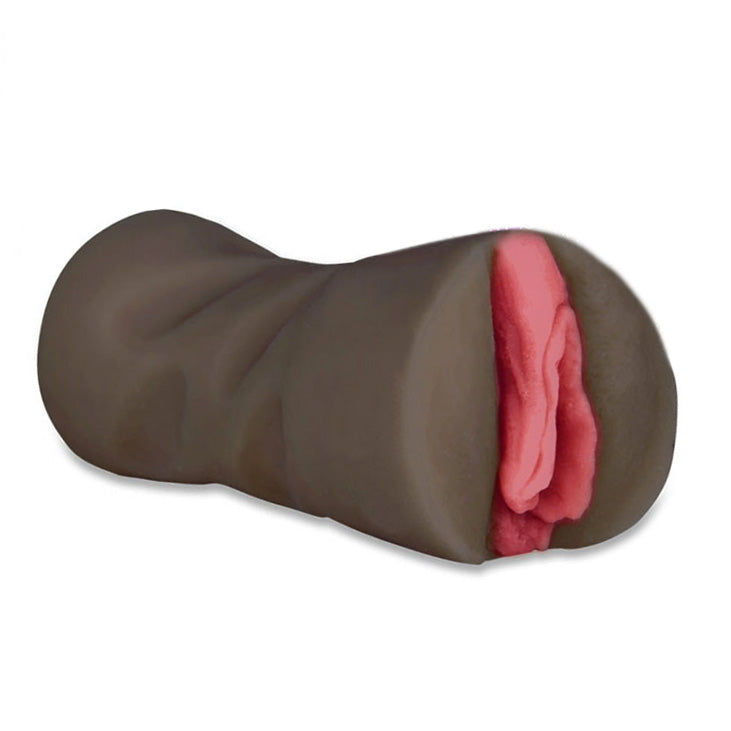 Hustler Toys Choco Pussy Masturbator Black - Peaches & Cream