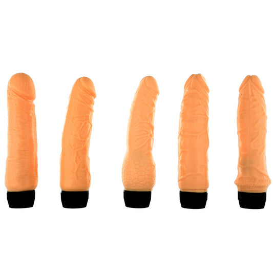 The Magnificent 5 Multi Speed Vibrator Set - Peaches & Cream