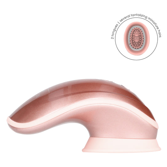 Twitch Rose Gold Hands Free Suction And Vibration Toy - Peaches & Cream