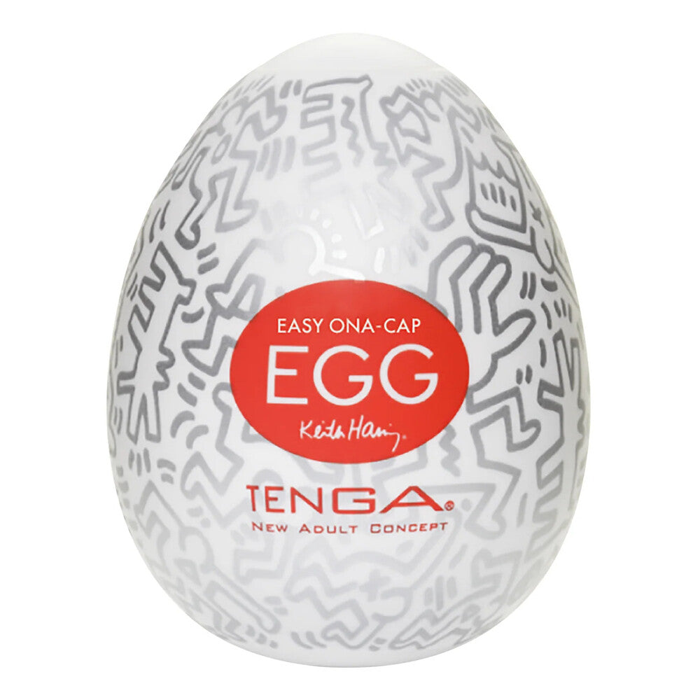 Tenga Keith Haring Party Egg Masturbator - Peaches & Cream