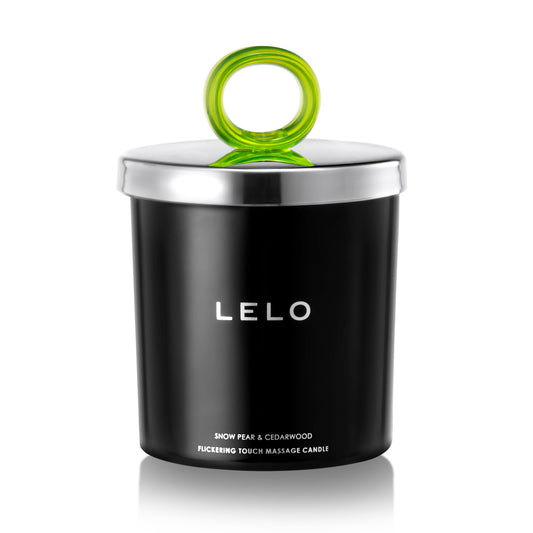 Lelo Snow Pear And Cedarwood Flickering Touch Massage Candle - Peaches & Cream