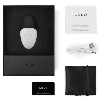 Lelo SIRI Version 2 Black Luxury Rechargeable Massager - Peaches & Cream