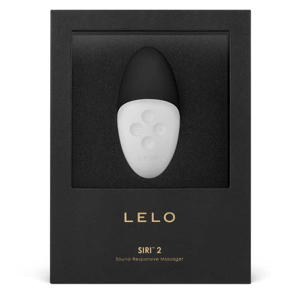 Lelo SIRI Version 2 Black Luxury Rechargeable Massager - Peaches & Cream