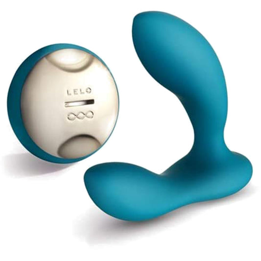 Lelo Hugo Ocean Blue Prostate Massager - Peaches & Cream