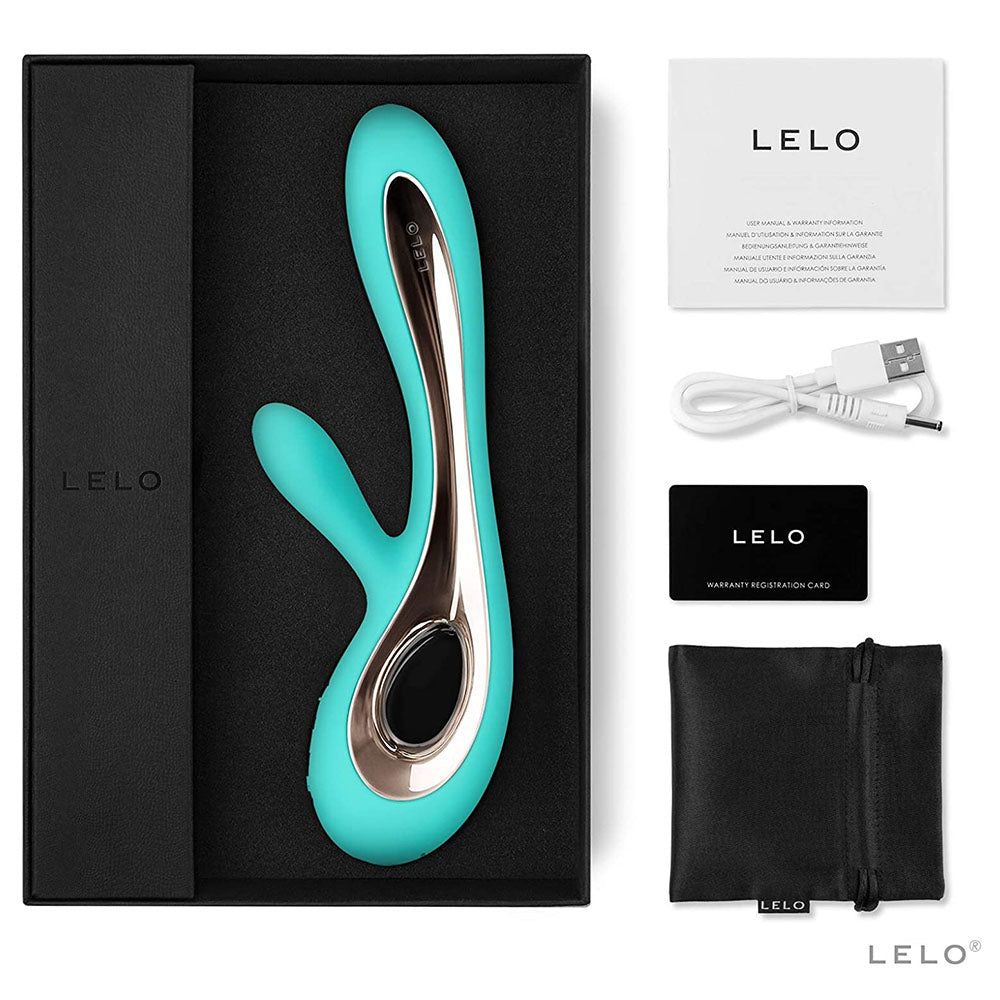 Lelo Soraya 2 Dual Rabbit Vibrator Aqua - Peaches & Cream