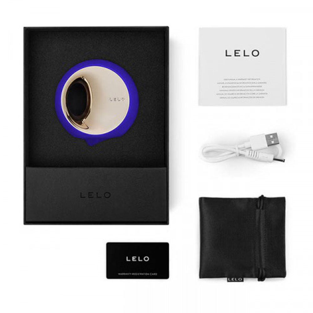 Lelo Ora 3 Deep Midnight Blue Oral Sex Stimulator - Peaches & Cream