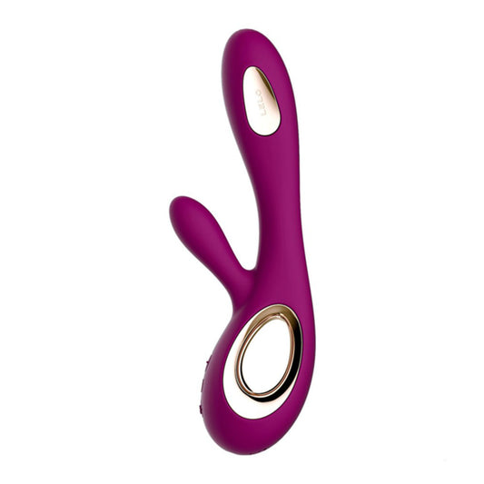 Lelo Soraya Wave Rose Dual Waterproof Rechargeable Vibrator - Peaches & Cream