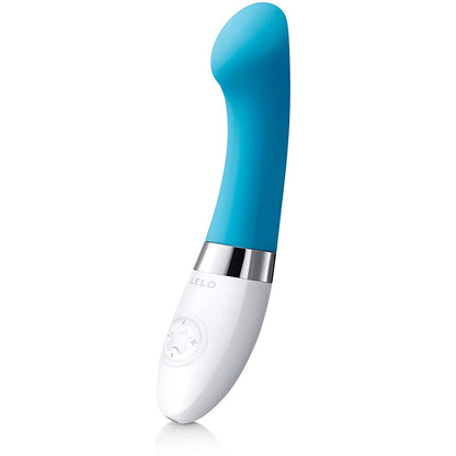 Lelo Gigi 2 Turquoise Blue G Spot Vibrator - Peaches & Cream