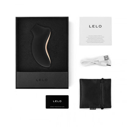 Lelo Sona 2 Black Clitoral Vibrator - Peaches & Cream