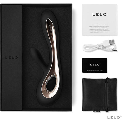 Lelo Soraya 2 Dual Rabbit Vibrator Black - Peaches & Cream