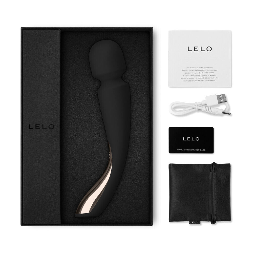 Lelo Smart Wand 2 Med Black - Peaches & Cream