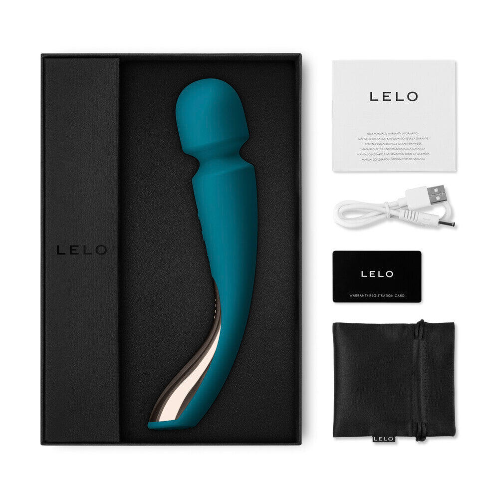 Lelo Smart Wand 2 Med Ocean Blue - Peaches & Cream