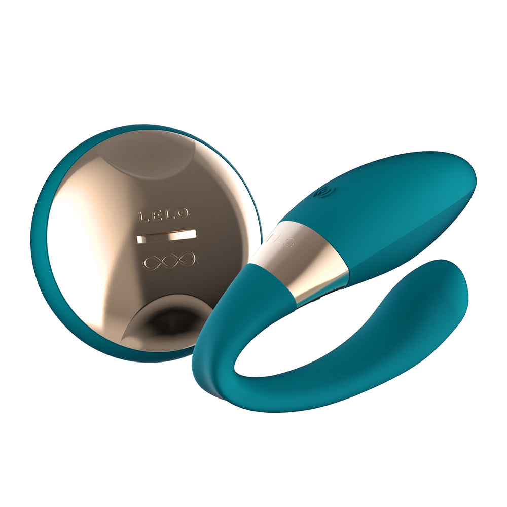 Lelo Tiani Duo Ocean Blue Couples Luxury Massager - Peaches & Cream