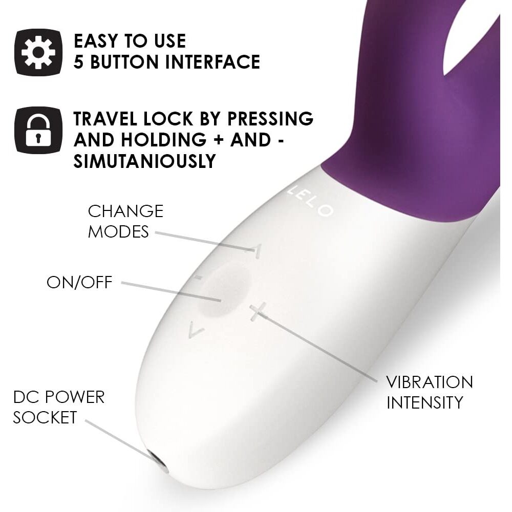 Lelo Ina Wave 2 Luxury Rechargeable Vibe Plum - Peaches & Cream