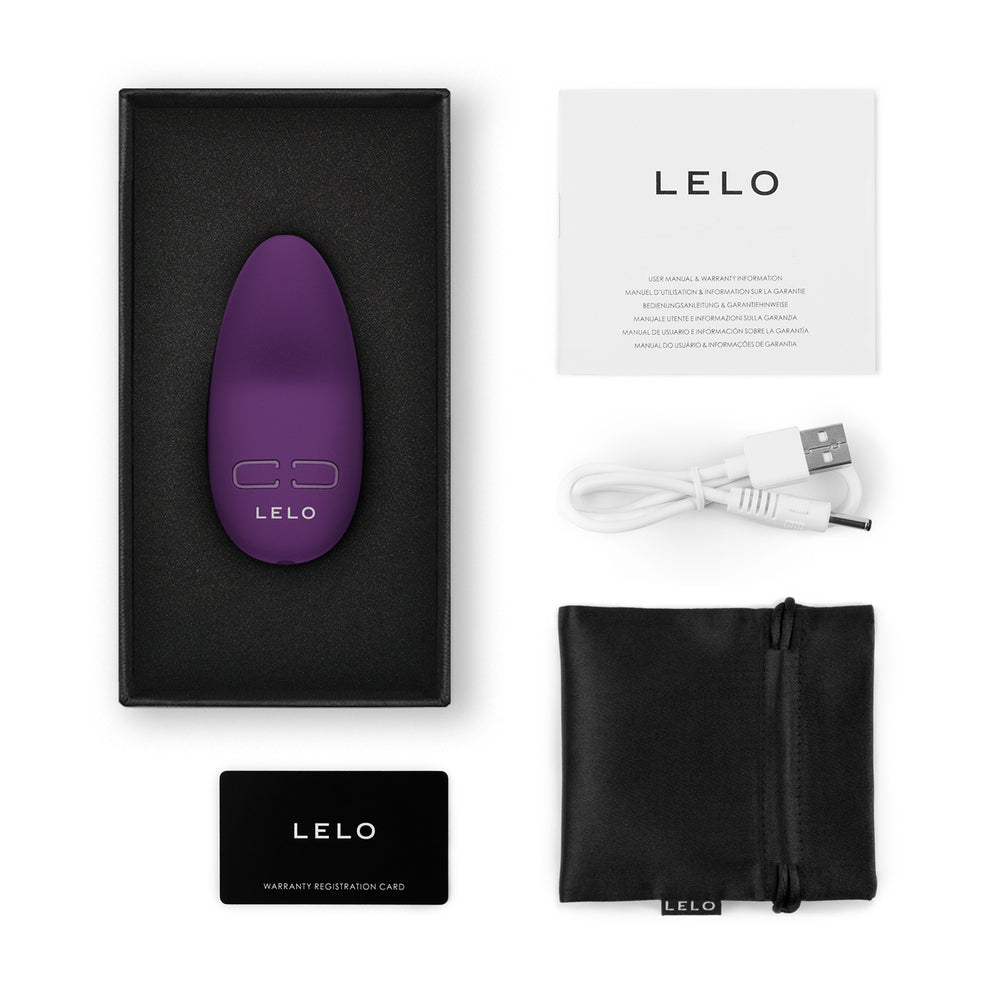 Lelo Lily 3 Dark Plum Petite Personal Massager - Peaches & Cream