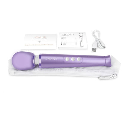 Le Wand Petite Rechargeable Vibrating Massager Violet - Peaches & Cream