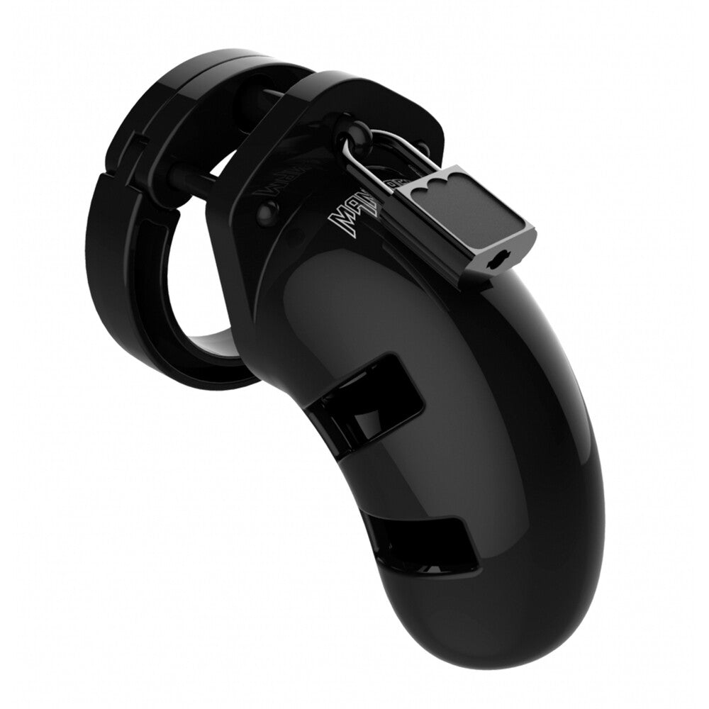 Man Cage 01 Male 3.5 Inch Black Chastity Cage - Peaches & Cream