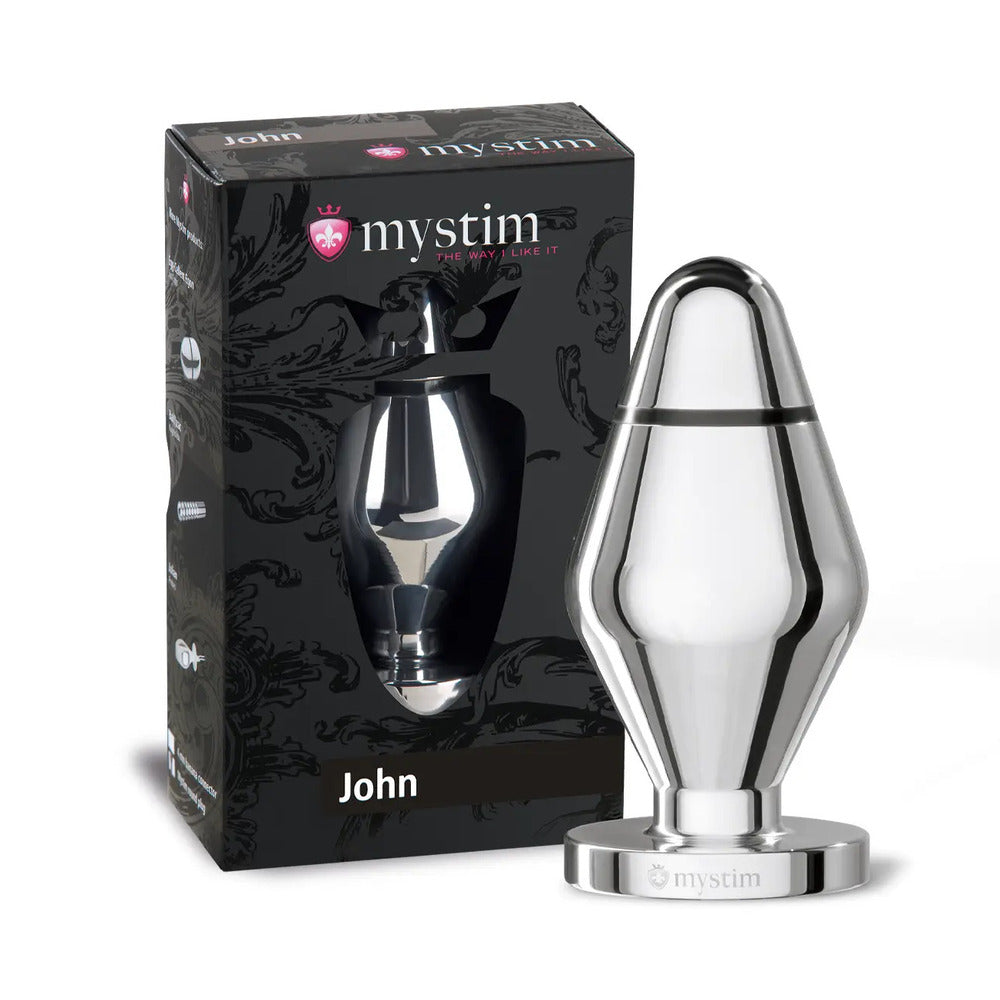 MyStim John Aluminium Butt Plug - Peaches & Cream