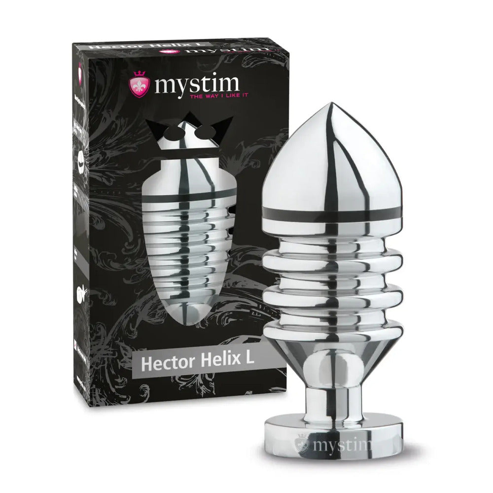 MyStim Hector Helix Large Aluminium Butt Plug - Peaches & Cream