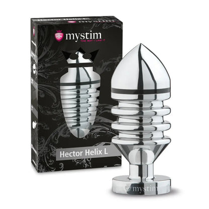 MyStim Hector Helix Large Aluminium Butt Plug - Peaches & Cream