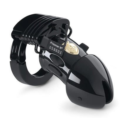 MyStim Pubic Enemy No 1 Black Edition EStim Cock Cage - Peaches & Cream