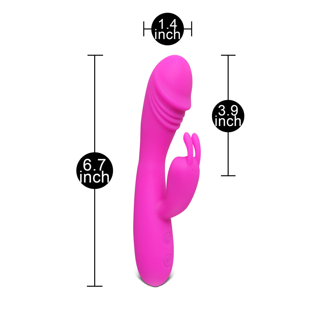 12 speed Rabbit Vibrator Purple - Peaches & Cream