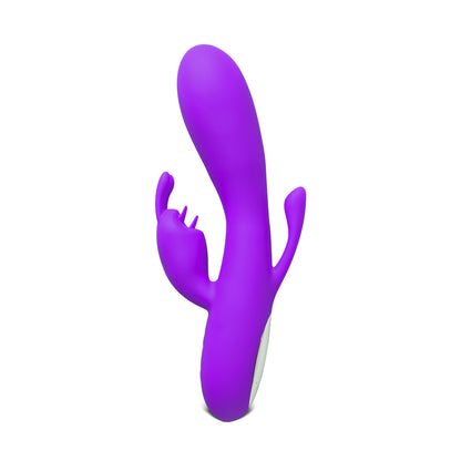 Double Bunny 12 speed Silicone Vibe Purple - Peaches & Cream