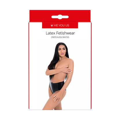 Me You Us Latex Crotchless Panties - Peaches & Cream