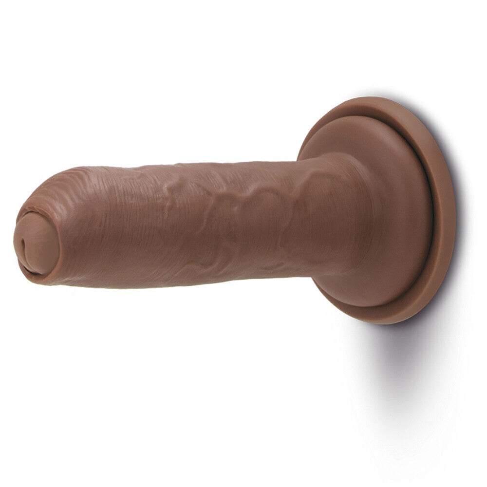 Me You Us Uncut Ultra Cock 6 Inch Dildo Flesh Brown - Peaches & Cream