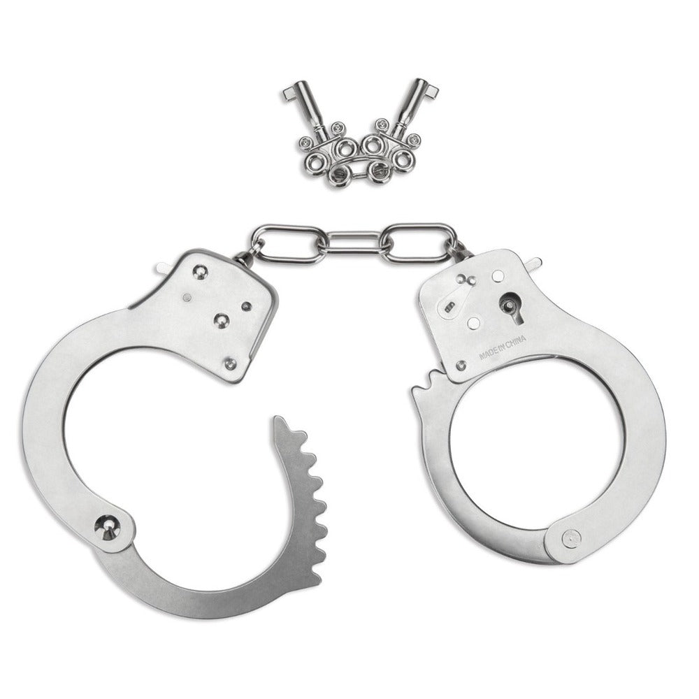 Me You Us Premium Heavy Duty Metal Bondage Handcuffs - Peaches & Cream