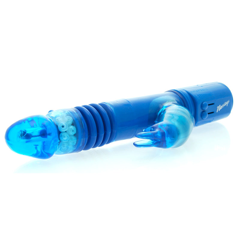 Deep Stroker Rabbit Vibrator Blue - Peaches & Cream