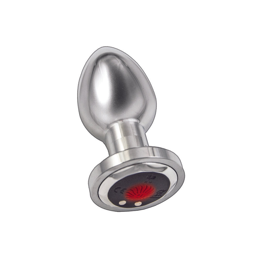 Ass Sation Remote Vibrating Butt Plug Silver - Peaches & Cream