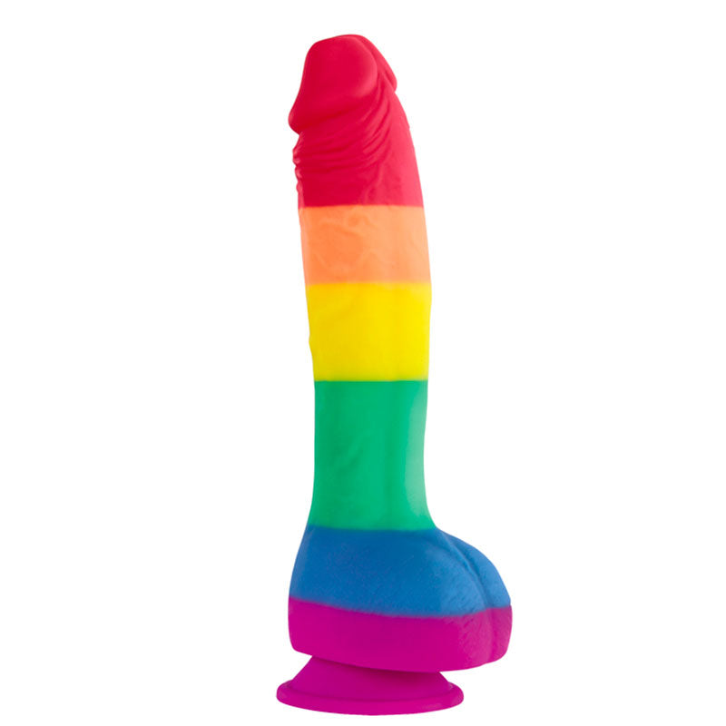 Colours Pride Edition 8 Inch Realistic Silicone Dildo With Balls - Peaches & Cream