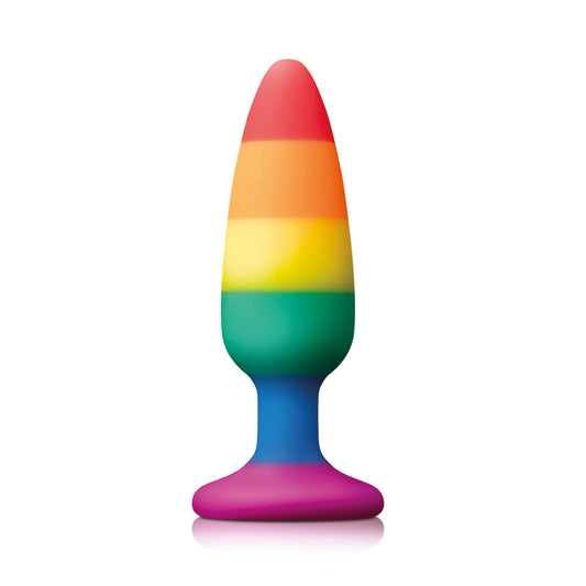 Pride Pleasure Plug Rainbow Medium - Peaches & Cream