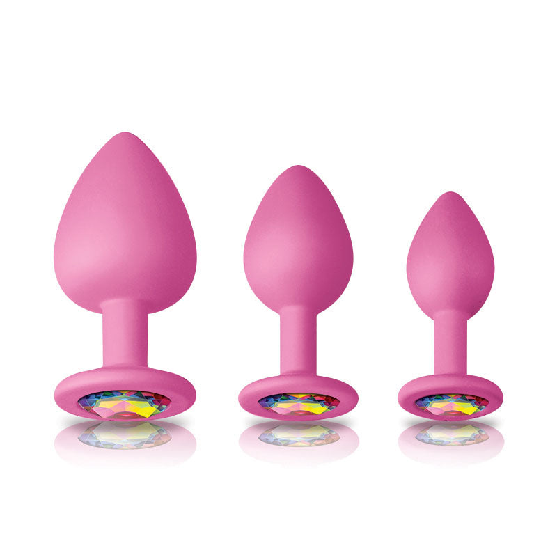 Glams Pink Spades Anal Trainer Kit - Peaches & Cream