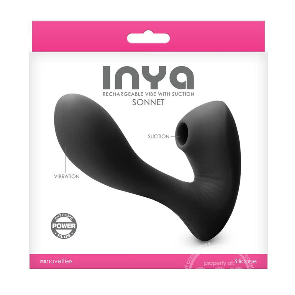 Inya Sonnet Rechargeable Vibrator With Clitoral Stimulation - Peaches & Cream