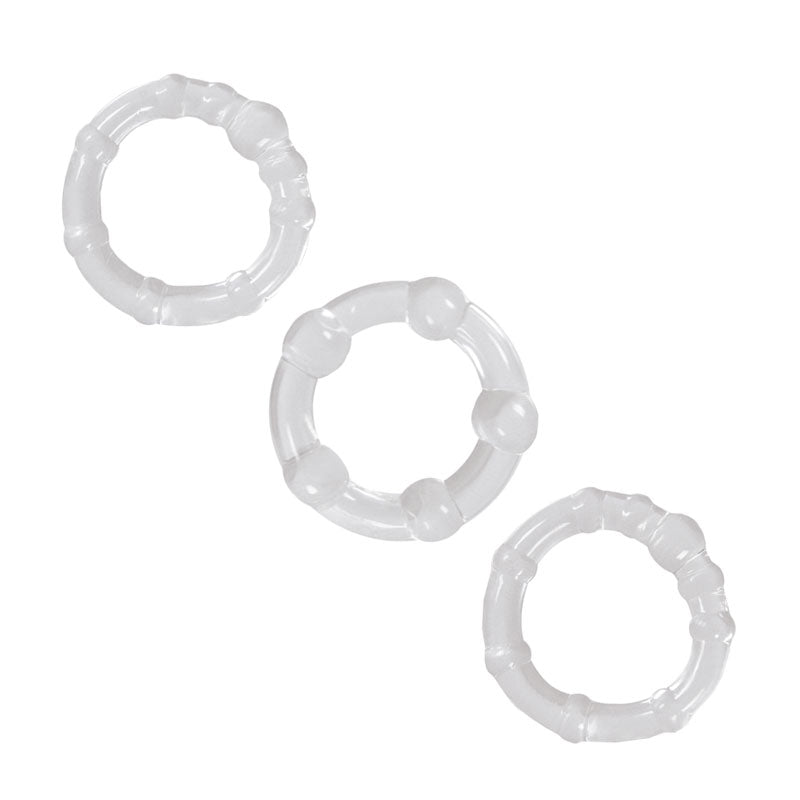 NS Novelties Renegade Intensity Rings Cockrings Clear - Peaches & Cream