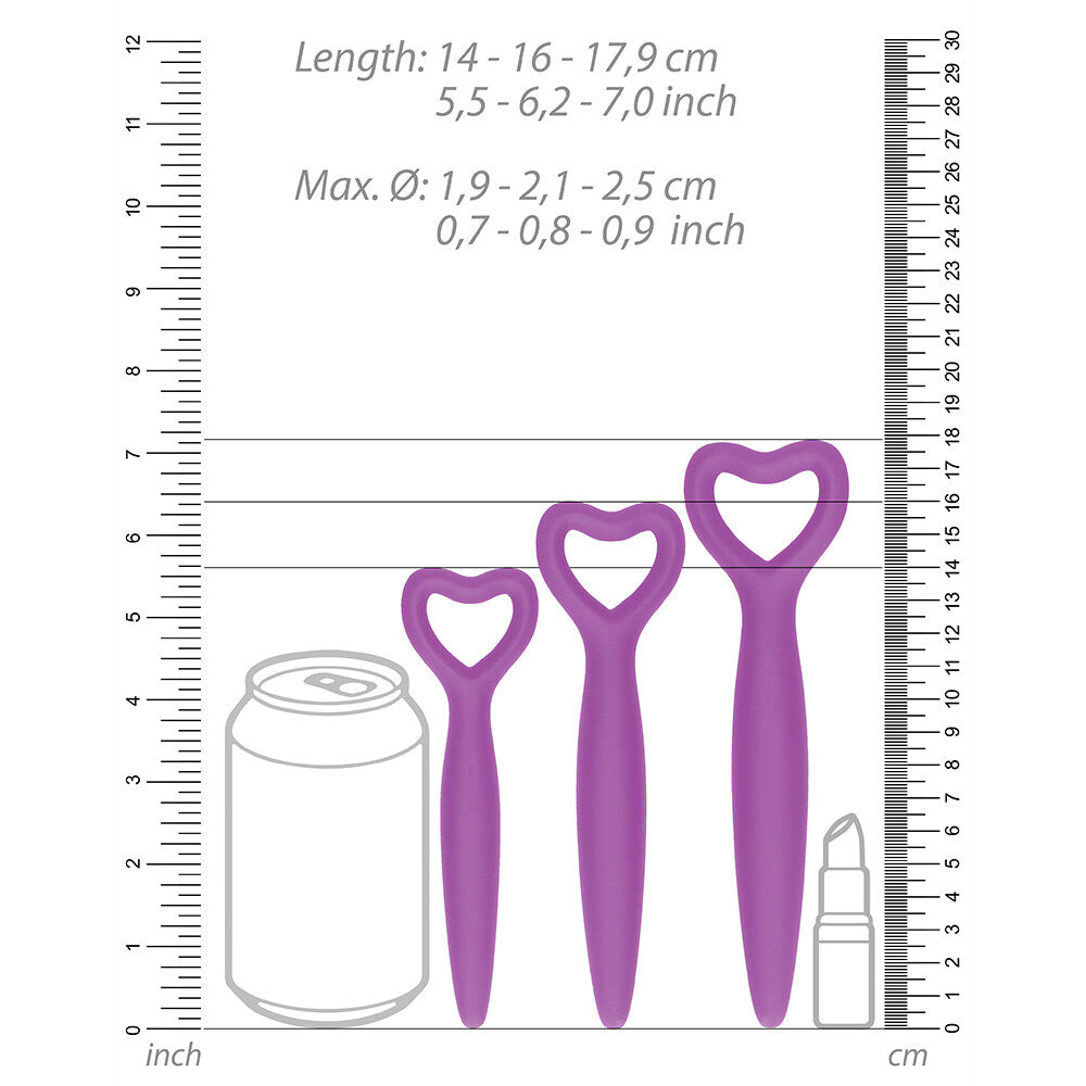 Ouch Silicone Vaginal Dilator Set Purple - Peaches & Cream