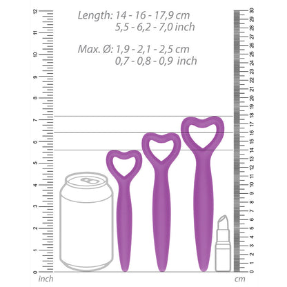 Ouch Silicone Vaginal Dilator Set Purple - Peaches & Cream