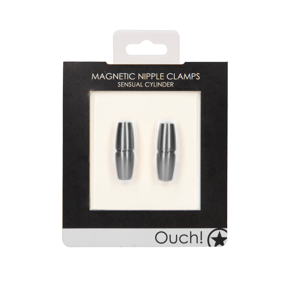 Ouch Magnetic Sensual Cylinder Nipple Clamps - Peaches & Cream