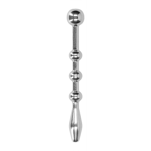 Ouch Urethral Sounding Stainless Steel Plug With Balls - Peaches & Cream