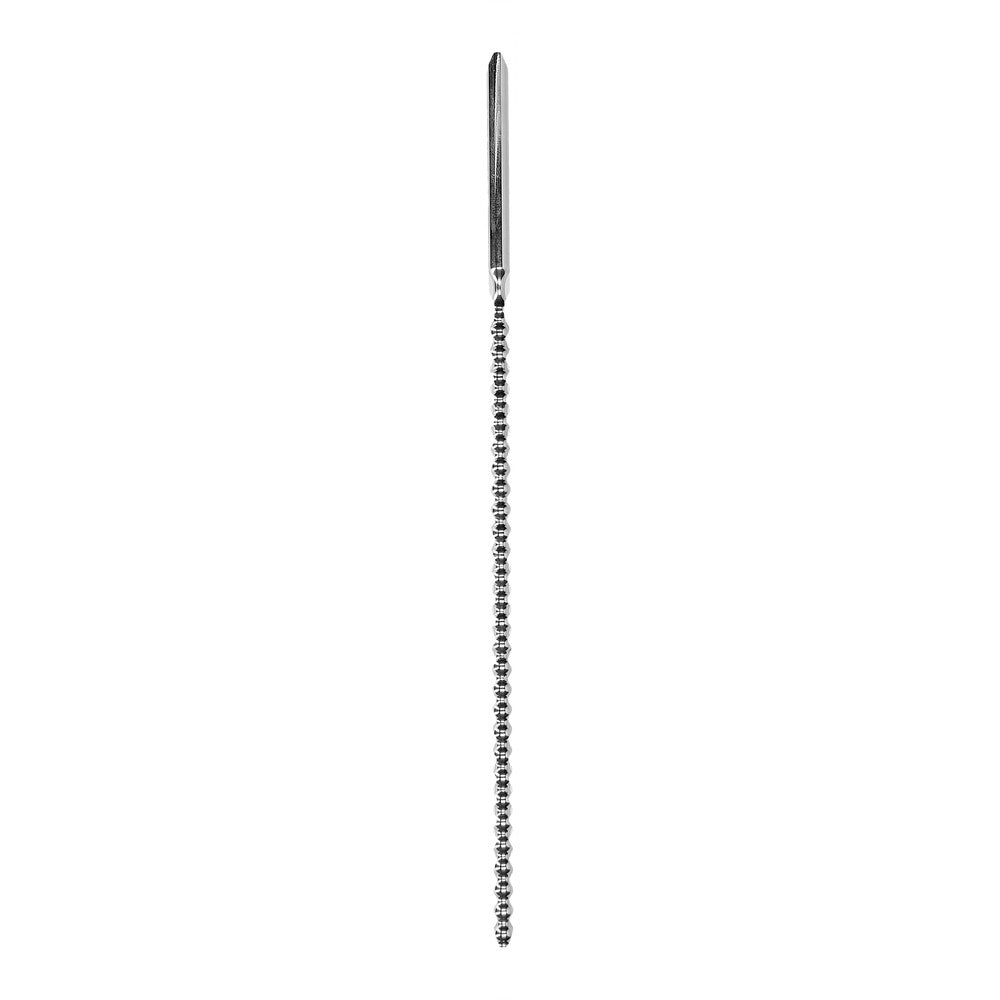 Ouch Urethral Sounding Stainless Steel Bumpy Dilator - Peaches & Cream