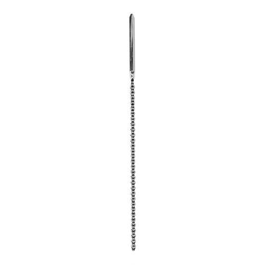 Ouch Urethral Sounding Stainless Steel Bumpy Dilator - Peaches & Cream