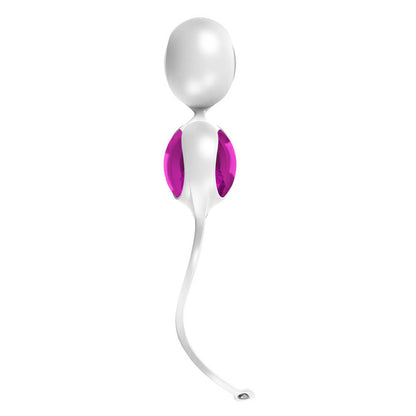 Ovo L1 Silicone Love Balls Waterproof White And Light Violet - Peaches & Cream