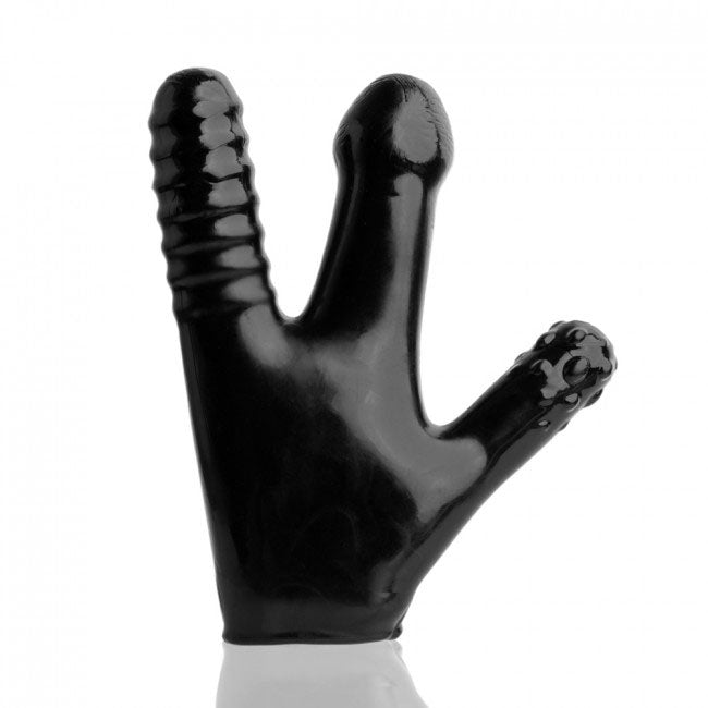 Oxballs Claw Dildo Glove Black - Peaches & Cream