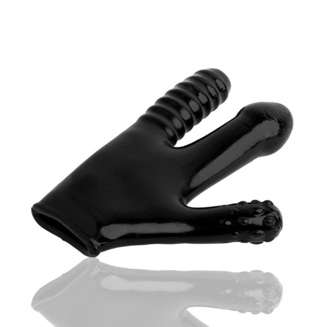 Oxballs Claw Dildo Glove Black - Peaches & Cream