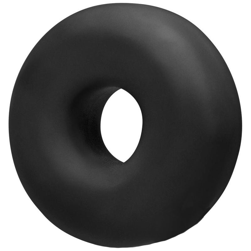 OxBalls Big Ox Super Mega Stretch Silicone Cock Ring Black - Peaches & Cream